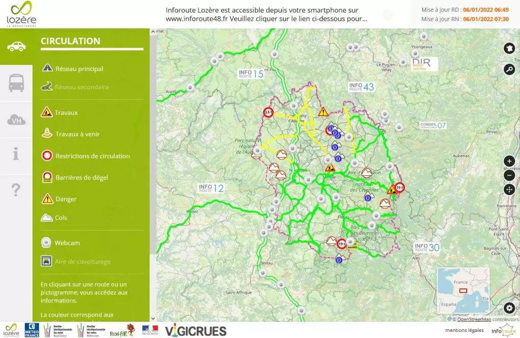 Inforoute de la Lozère